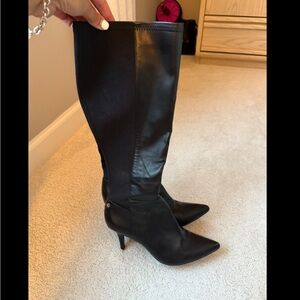 Calvin Klein Black Heeled Boots with Sleek Design